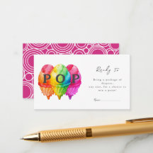 Prêt à pop crème glacée Gradient Baby shower rose