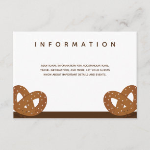 Carte D'accompagnement Pretzels salés Mariage Blanc Brown Info
