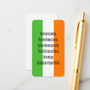 Carte D'accompagnement Prière de bénédiction irlandaise