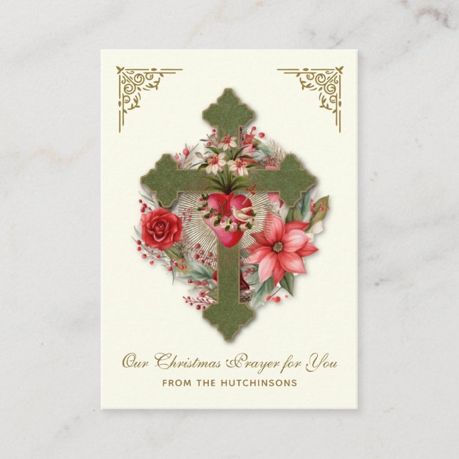 Carte D'accompagnement Prière de Noël Hutchinson (Devant)
