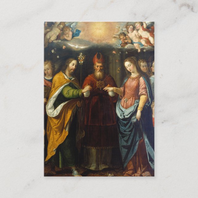 Carte D'accompagnement Prière du Mariage de la Courtoisie Fiançailles cat (Devant)