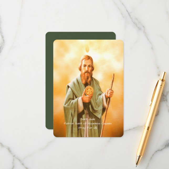 Carte D'accompagnement Prière Saint Jude (Devant/Arrière en situation)