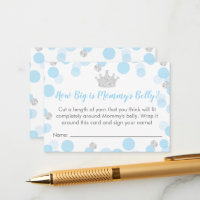 Prince Blue & Silver Baby shower Déchets Enc