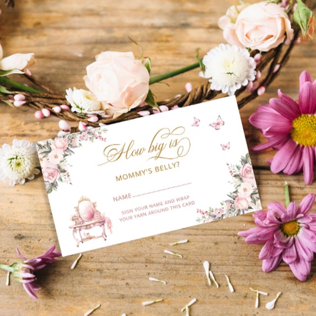 Carte D'accompagnement Princesse Carriage Floral Quelle taille est le ven (Créateur téléchargé)