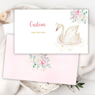 Carte D'accompagnement Princesse Cygne Personnalisé