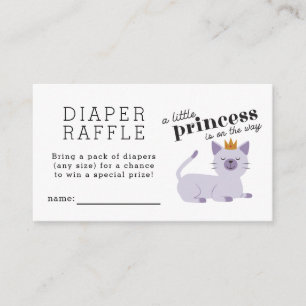 Carte D'accompagnement Princesse Diaper Raffle Ticket de chat