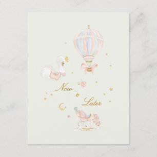 Carte D'accompagnement princesse élégante fille baby shower rose