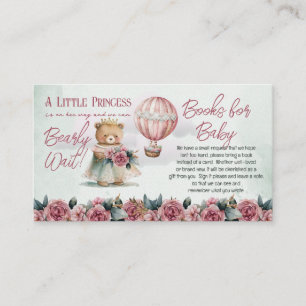 Carte D'accompagnement Princesse Teddy Bear Bearly Wait Livres pour bébé