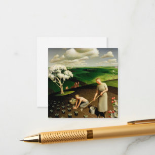 Carte D'accompagnement Printemps dans le pays par Grant Wood
