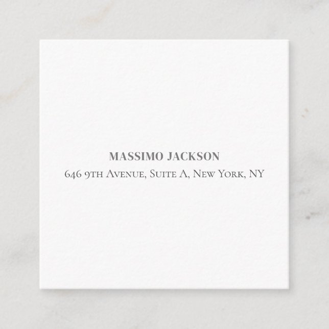 Carte D'accompagnement Professional elegant modern minimalist add name (Devant)