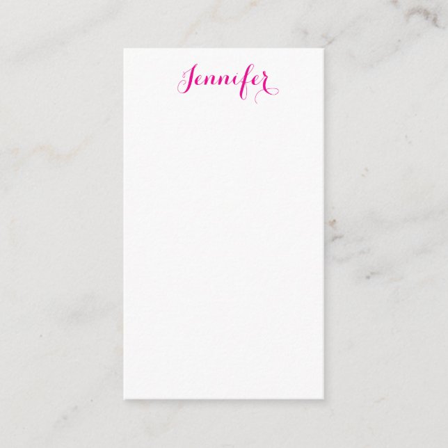 Carte D'accompagnement Professional elegant modern minimalist plain name (Devant)