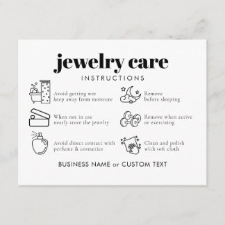 Carte D'accompagnement Professionnel Chic Bijouterie Merci