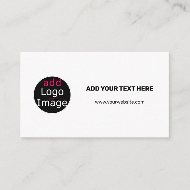 Carte D'accompagnement Professionnel Personnalisable Business Chic Blanc (Devant)