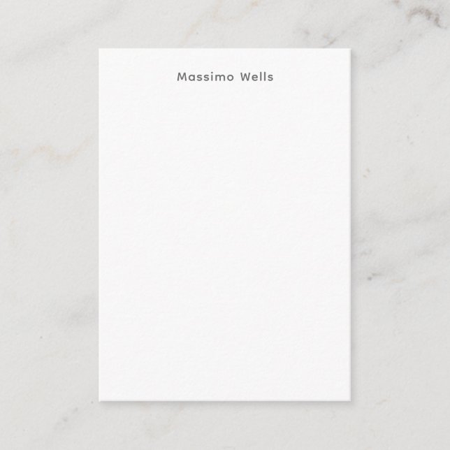 Carte D'accompagnement Professionnel Simple Blanc Attrayant (Devant)