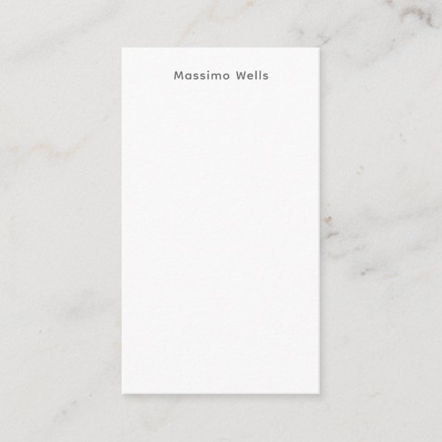 Carte D'accompagnement Professionnel Simple Blanc Attrayant (Devant)
