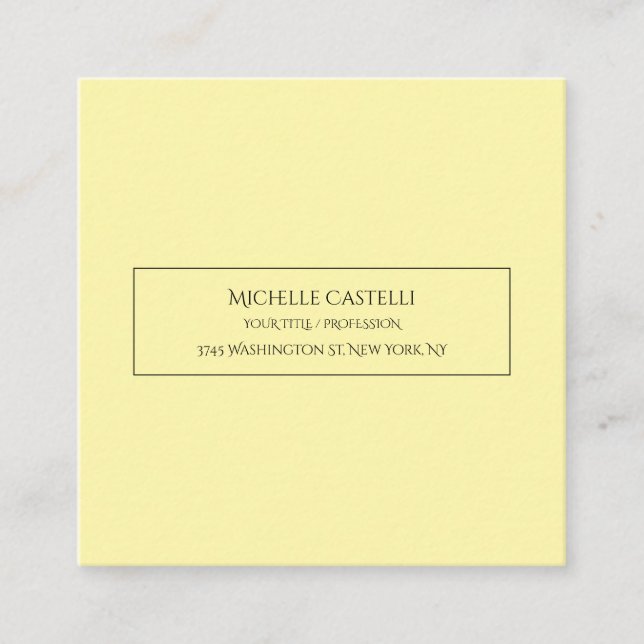 Carte D'accompagnement Professionnel Unique Classique Simple Couleur Crèm (Devant)