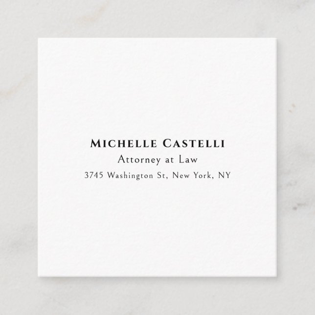 Carte D'accompagnement Professionnel Unique Classique Simple Noir & Blanc (Devant)