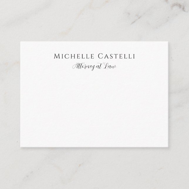 Carte D'accompagnement Professionnel Unique Classique Simple Noir & Blanc (Devant)