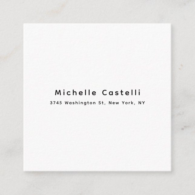 Carte D'accompagnement Professionnel Unique Classique Simple Noir & Blanc (Devant)