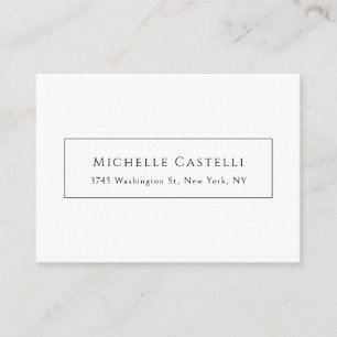 Carte D'accompagnement Professionnel Unique Classique Simple Noir & Blanc