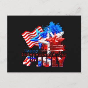 Carte D'accompagnement Profitez de T-shirts USA 4 juillet Cool Happy Inde