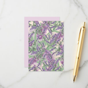 Carte D'accompagnement Profusion de Lavande Poussiéreuse Lavande Floral R