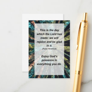 Carte D'accompagnement Psaume 118:24 C'est le jour où le Seigneur a ma