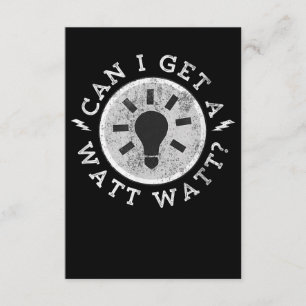 Carte D'accompagnement Puis-je obtenir une Watt Amoureux drôle Ingénieur