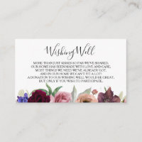 Puits de souhaits de mariage floral Radiant Bloom