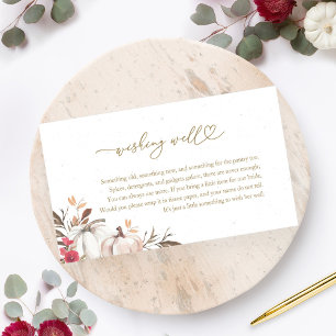 Carte D'accompagnement Puits de souhaits pour une baby shower d'automne s