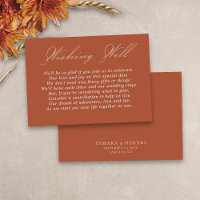 Puits de vœux de mariage Calligraphie Script Terre