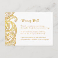 Puits de vœux de mariage indien, Paisley or