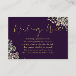 Carte D'accompagnement Purple Et Or Gothique Floral Envie Bien Mariage