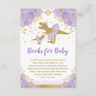 Carte D'accompagnement Purple Gold Dinosaur Ballerina Livres pour Baby Gi