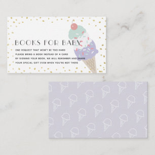 Carte D'accompagnement Purple Ice Cream Gold Baby shower Demande de réser