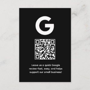 Carte D'accompagnement QR Code Avis Google   Lien de rétroaction d'entrep