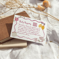 QR Code Lemon Baby Girl Registry