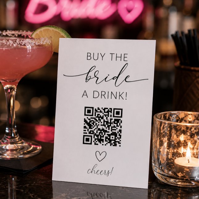 Carte d'accompagnement QR Code pour offrir un verr (Créateur téléchargé)