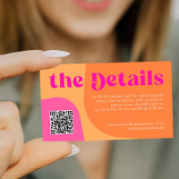 QR Code retro mariage détails site web RSVP