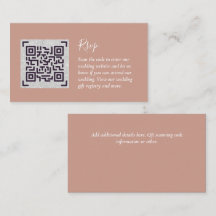 QR CODE RSVP Détails du Mariage Cadeaux de logemen