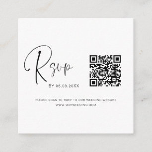 Carte D'accompagnement QR Code RSVP Site Mariage