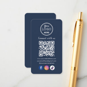 Carte D'accompagnement QR Code Se Connecter Aux Médias Sociaux Américains