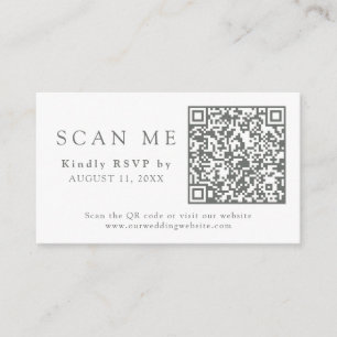 Carte D'accompagnement QR Code & Site Mariage Eucalyptus Wedding RSVP