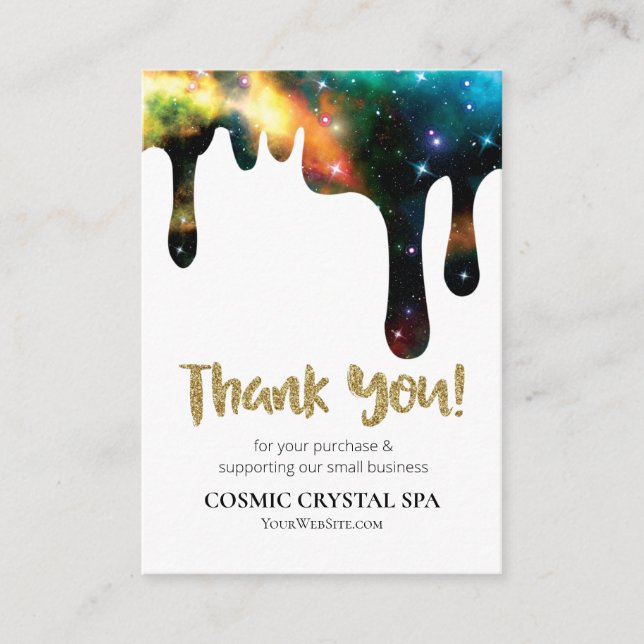 Carte D'accompagnement *~* QR. COSMIC DRIP MERCI LOGO Review AP8 (Devant)