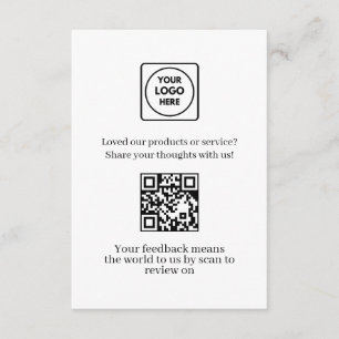 Carte D'accompagnement QR de feedback Lien de révision d'entreprise cli