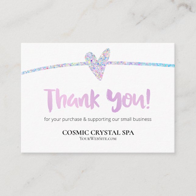 Carte D'accompagnement *~* QR Holo RAINBOW - MERCI LOGO AP8 Review (Devant)