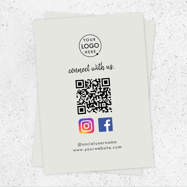 Carte D'accompagnement QR scan to Connect | Instagram (Créateur téléchargé)