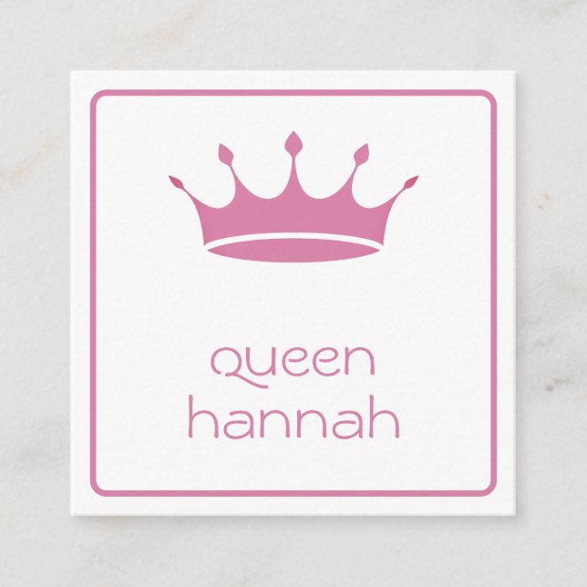 Carte D'accompagnement Queens Rule Pink Crown (Devant)