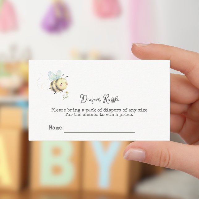 Carte D'accompagnement  Quel sera bébé ? Billet de tombola de couche pour (Créateur téléchargé)