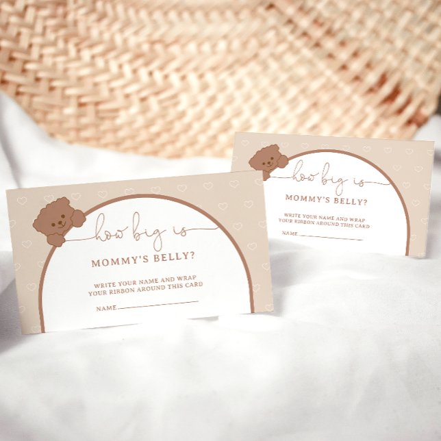 Carte D'accompagnement Quelle Est La Taille De Son Ventre Billets, Mignon (Créateur téléchargé)